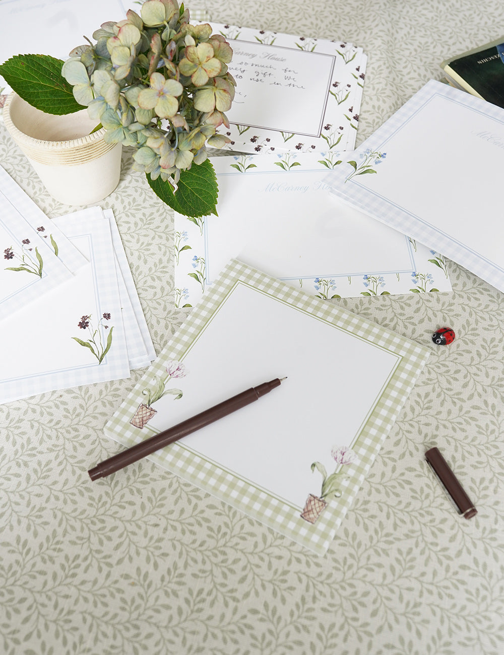 Notepad Tulip Green Gingham – Sarah Gross Design Shop